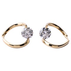 Moissanite Studs Earrings 925 Sterling Silver Minimalist Stud Earrings For Her.