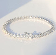Moissanite Tennis Bracelet 925 Sterling Silver Beautiful Butterfly Shaped Gift.