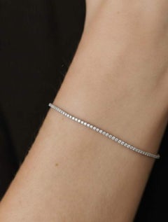 Moissanite Tennis Bracelet 925 Sterling Silver Round Cut Bracelet For Women.