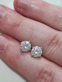 Pendientes unisex de moissanita en plata de ley 925 para regalo de San Valentín.