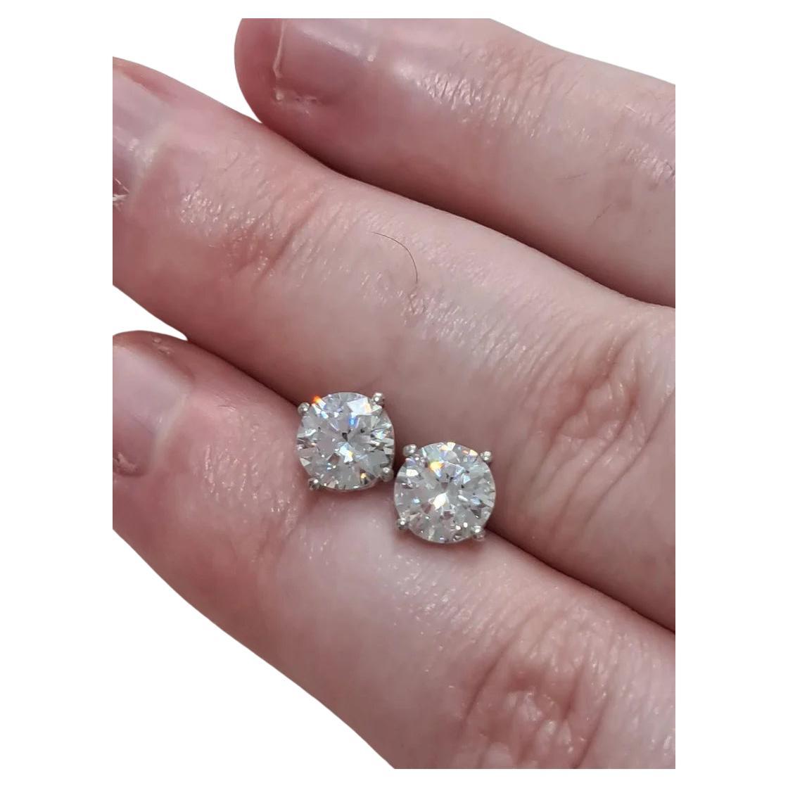 Moissanite Unisex Stud Earrings 925 Sterling Silver Valentines Gift.