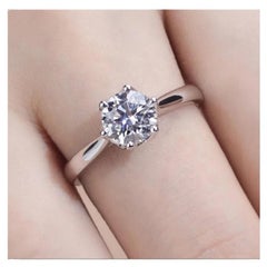 Moissanite Wedding Ring 2 Ct Sterling Silver Solitare Ring Wedding Gift For Her. Moissanite Wedding Ring 2 Ct Sterling Silver Solitare Ring Wedding Gift For Her.