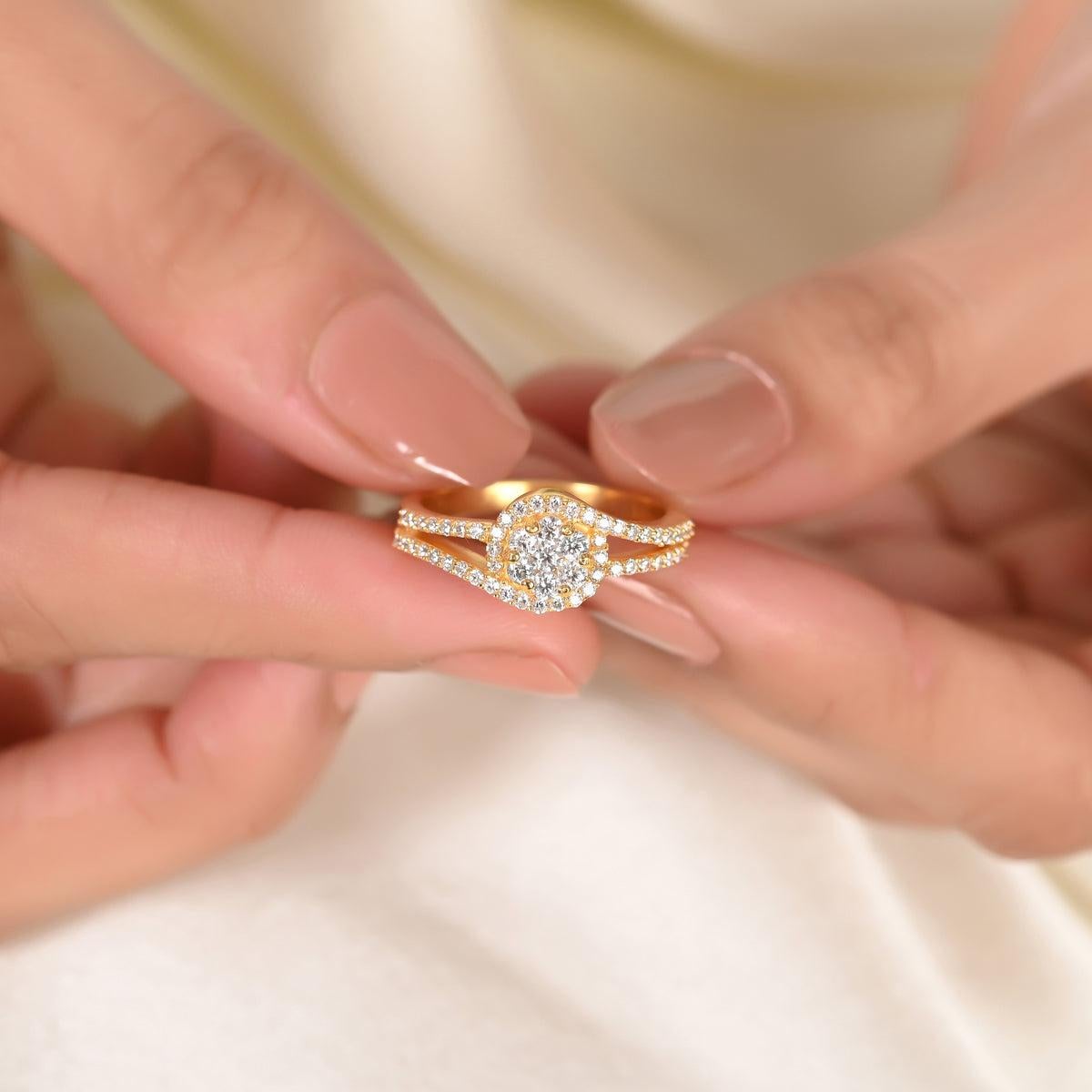 Art Déco Anello nuziale di moissanite in argento 925 Regalo di anniversario dallo stile unico. in vendita