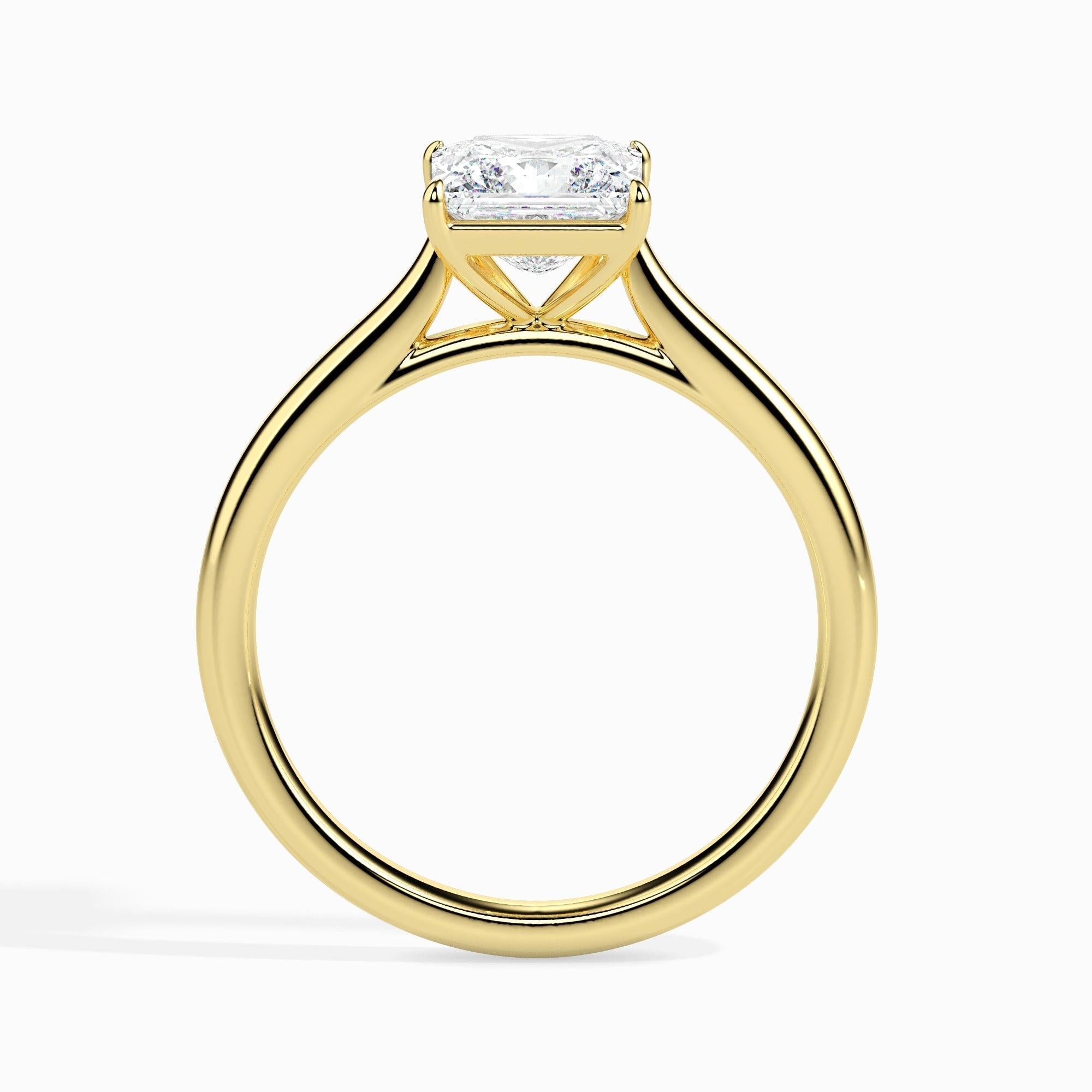Moissanit Ehering Verlobung 925 Sterling Silber 1 ct Prinzessinnenschliff im Zustand „Neu“ in Chicago, IL