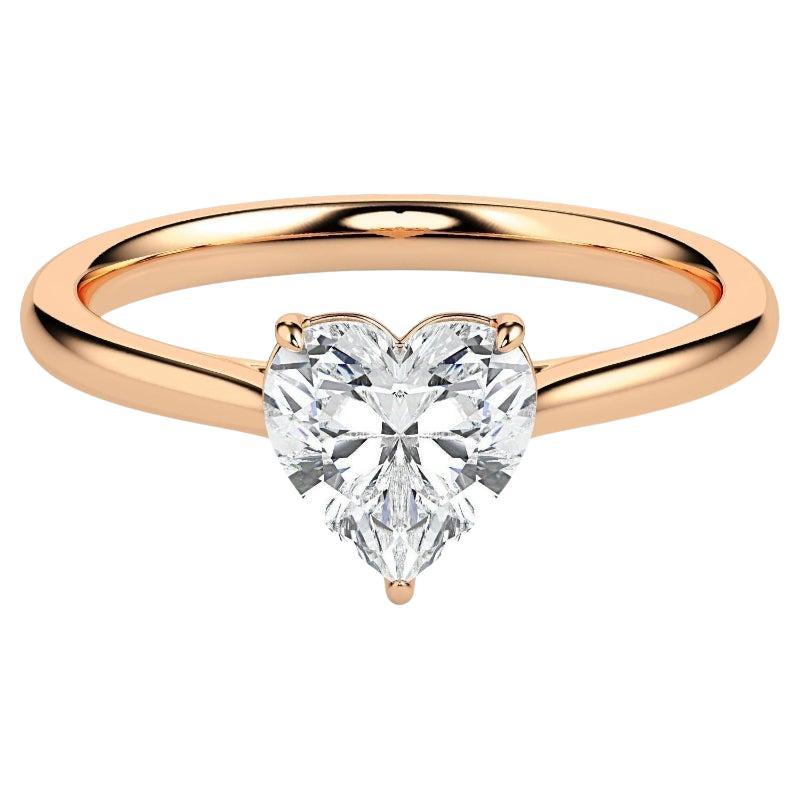 Moissanite Wedding Ring Engagement 925 sterling Silver 1.20 ct heart shape