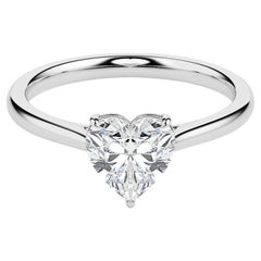 Moissanite Wedding Ring Engagement 925 sterling Silver 1.20 ct heart shape
