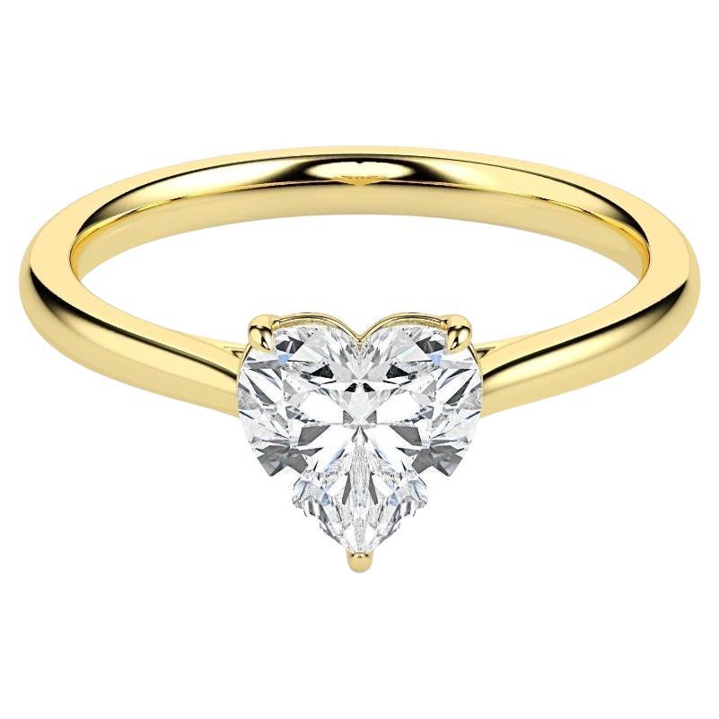 Moissanite Wedding Ring Engagement 925 sterling Silver 1.20 ct heart shape