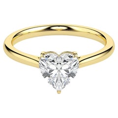 Moissanite Wedding Ring Engagement 925 sterling Silver 1.20 ct heart shape