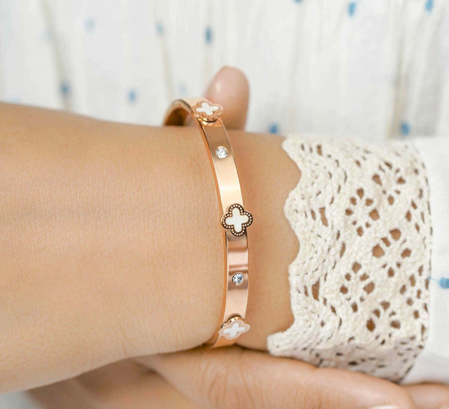 Moissanite woman's  bracelets 925 Silver woman's clover bracelets For Sale 5
