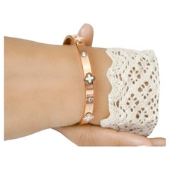 Moissanite da donna  bracciali 925 Bracciali da donna in argento con trifoglio