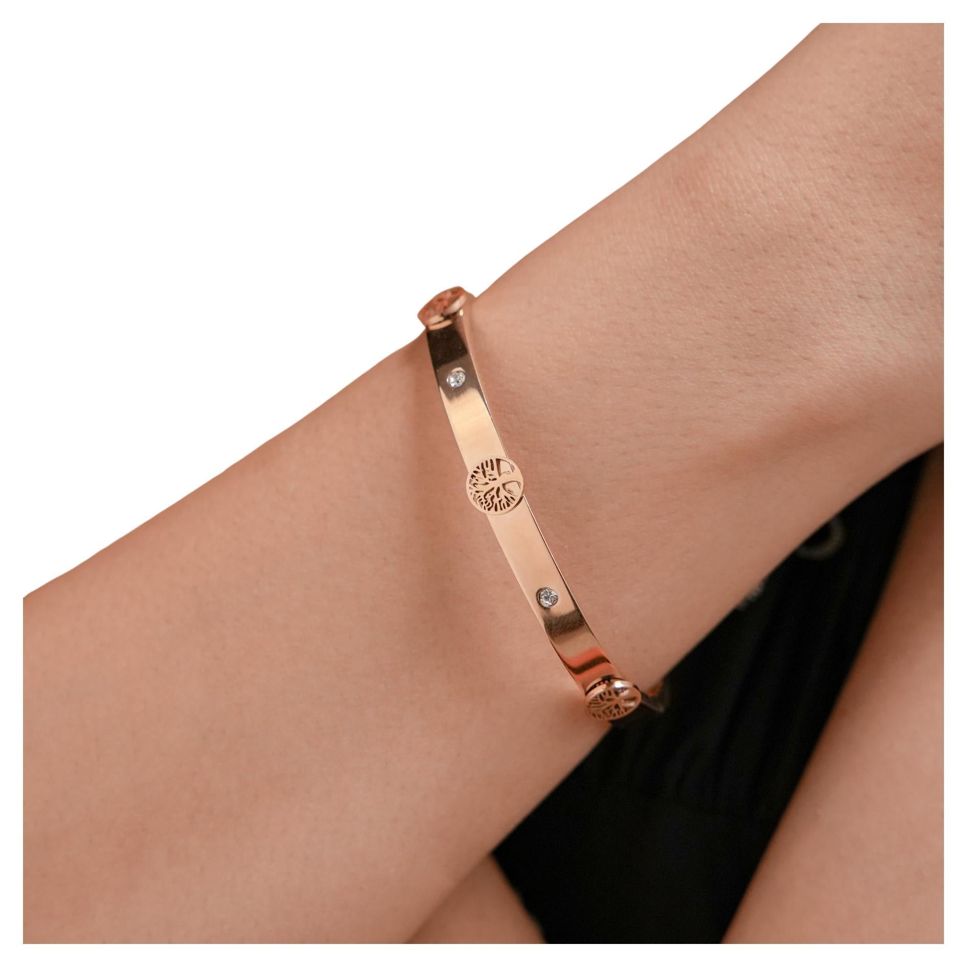 Art Deco Moissanite woman's bracelets 925 Silver woman's lifetree bracelets For Sale