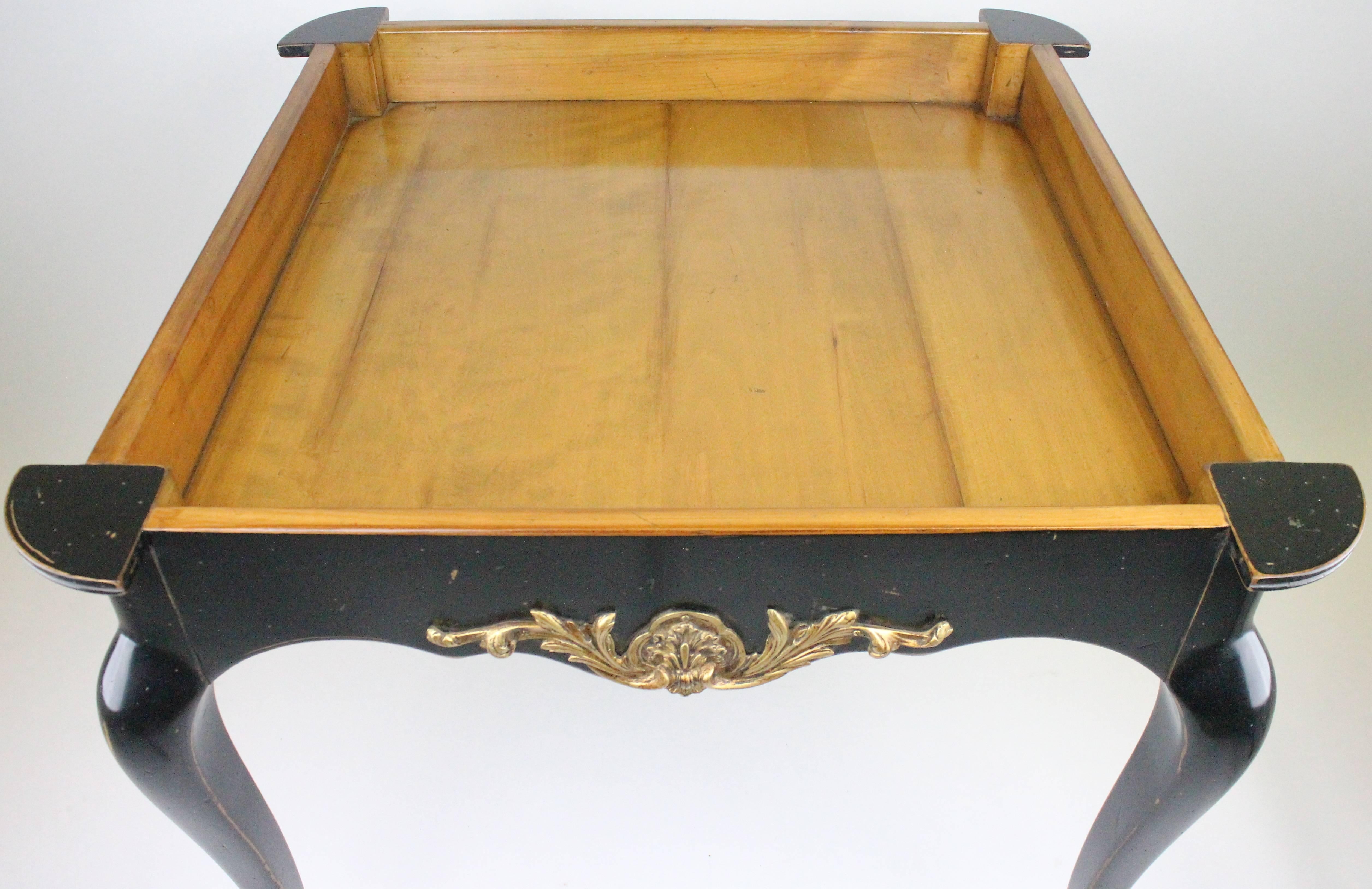 Leather Moissonnier Reversible Games or Card Table, France, 20th Century For Sale