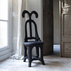 "Moiste" Chair, Painted in Black, Christian Astuguevieille