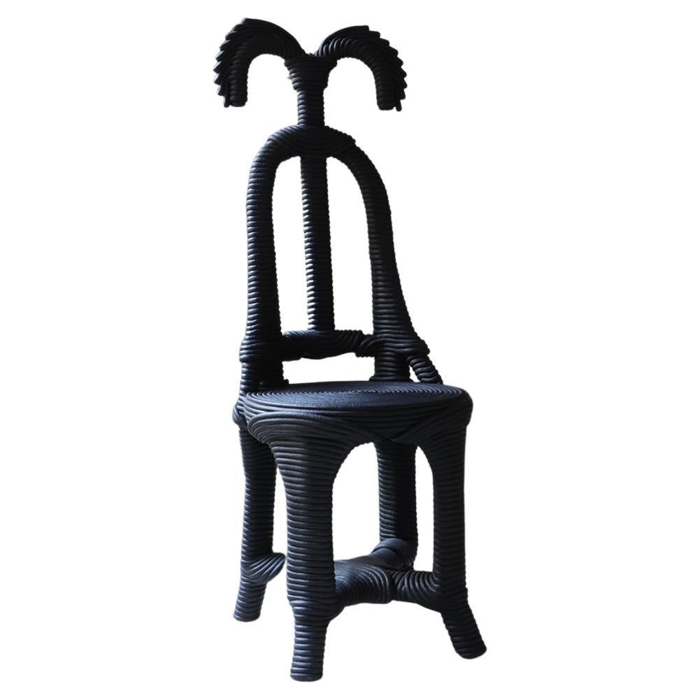 "Moiste" Chair, Painted in Black, Christian Astuguevieille