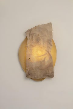 Mojave #1 Wall Light in Stoneware and Canvas by Margaux Leycuras