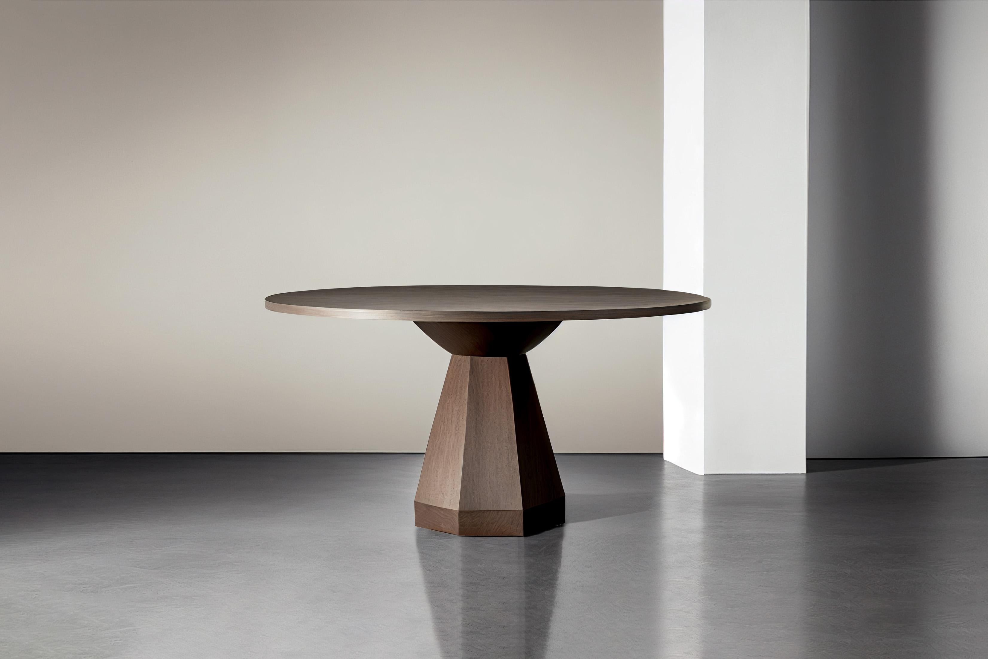 Modern Moka Dining Table E, Round Table for Four by NONO For Sale