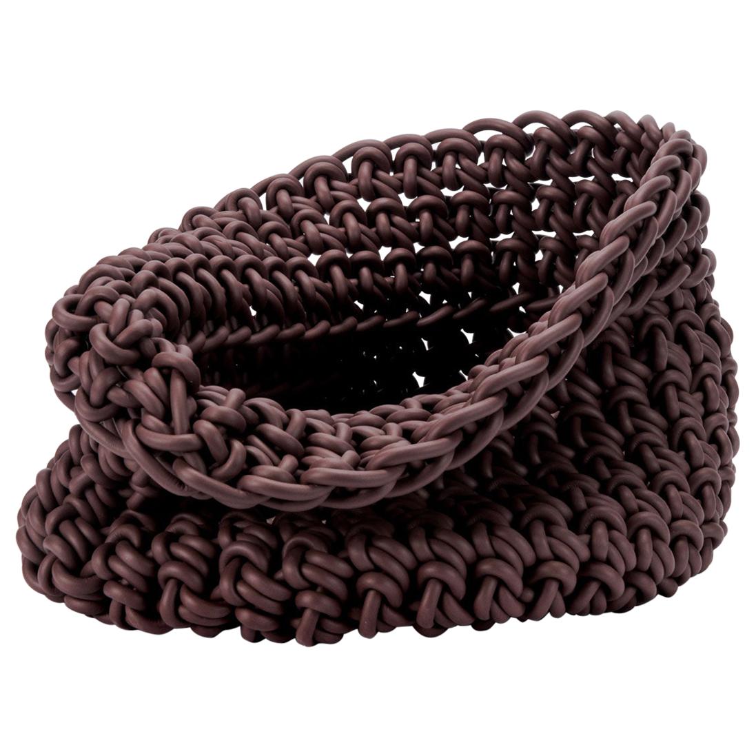 Moka Hand Knotted Neoprene Cilindro Basket, Rosanna Contadini