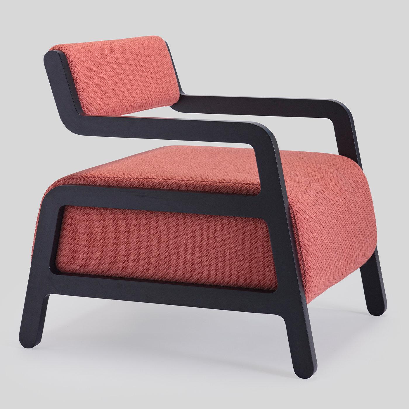 Contemporary Moki Red Lounge Chair For Sale