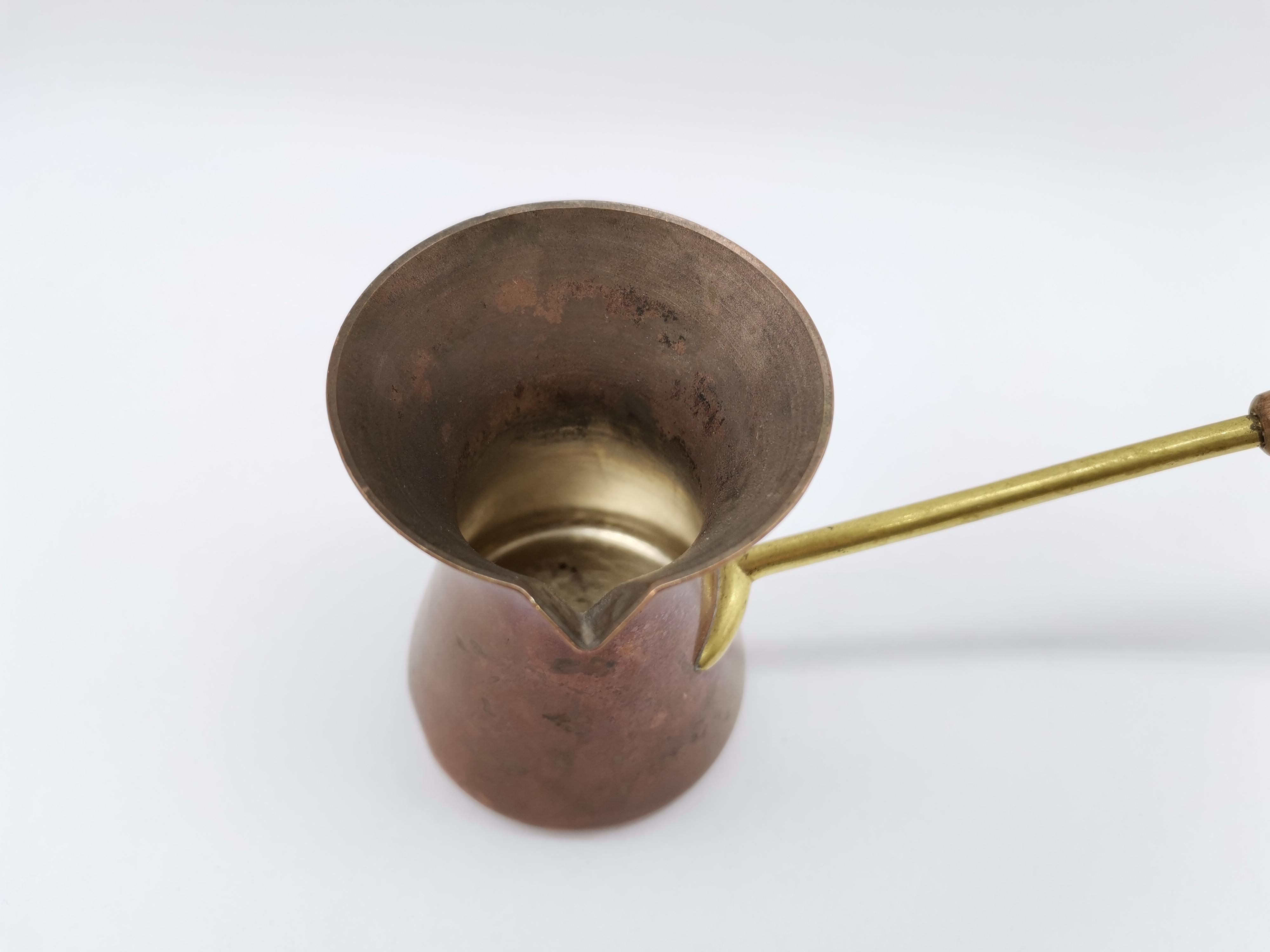 Mokka-Töpfer aus Kupfer, Messing und Holz, Karl Hagenauer Wien, Österreich (Österreichisch) im Angebot
