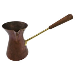 Mokka Pot, Copper Brass and Wood, Karl Hagenauer Vienna, Austria