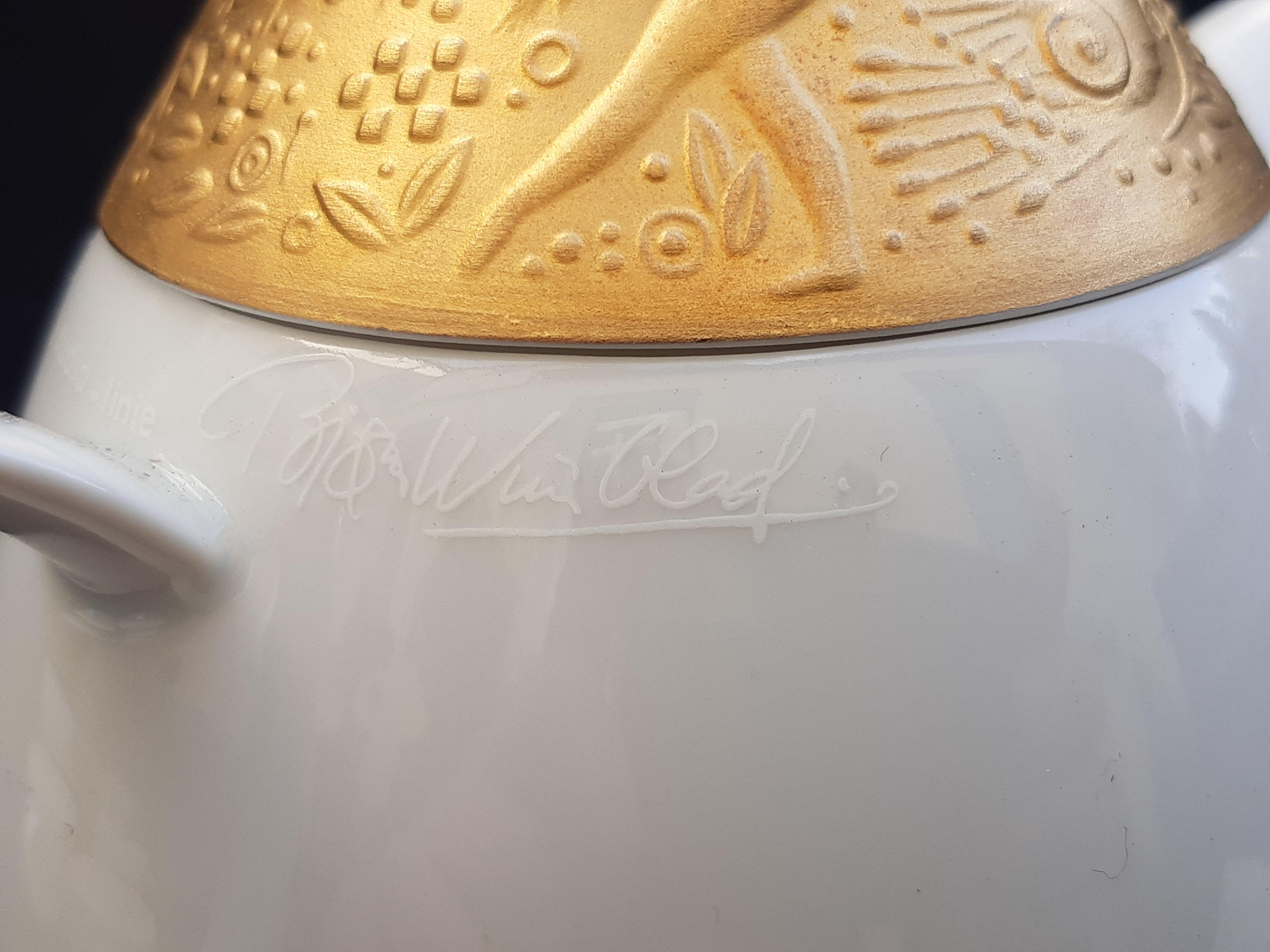 Mokkaservice SARASTRO von Rosenthal - »Zauberflöte«, 24 Karat vergoldet, 1980er For Sale 5