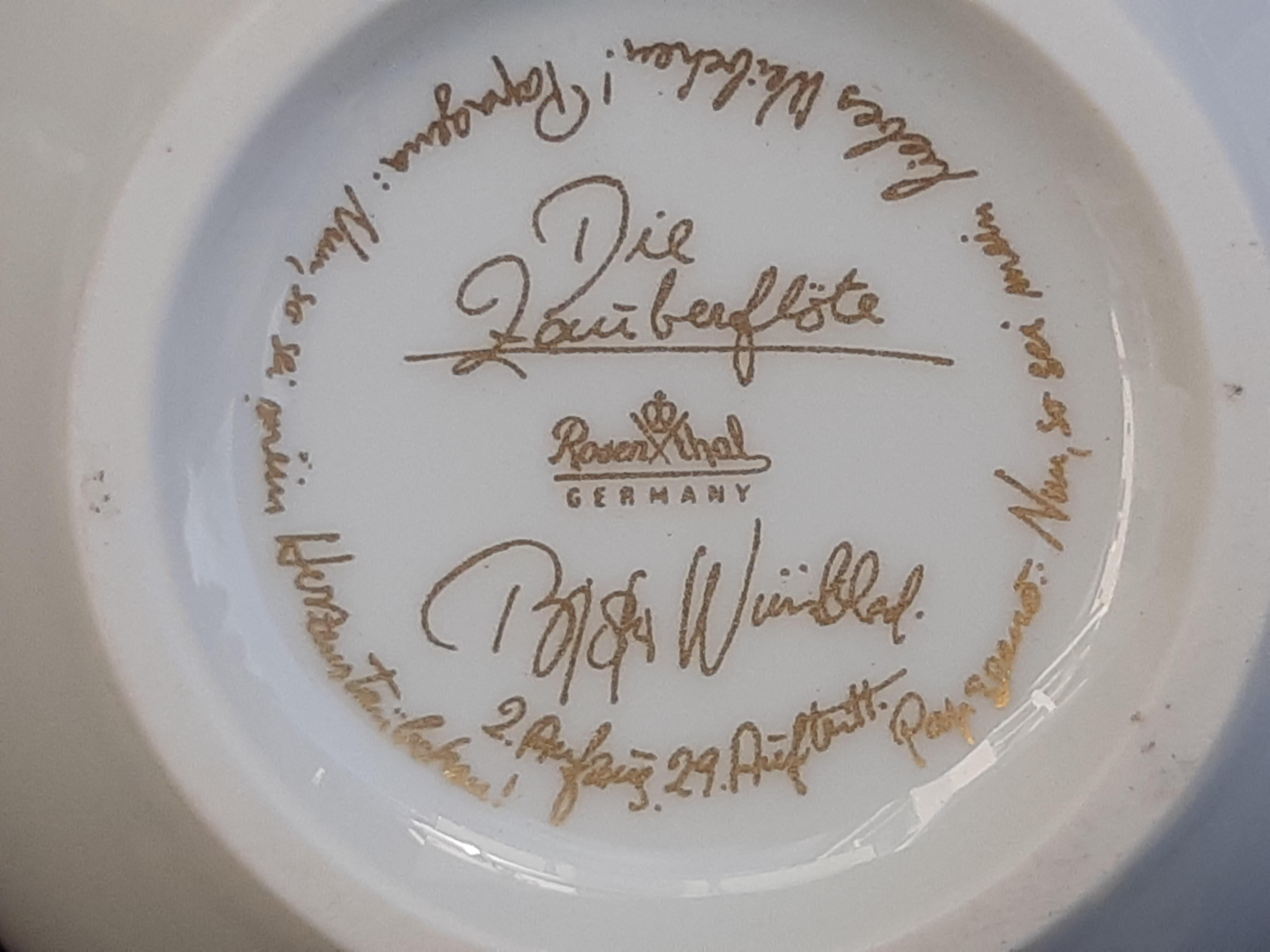 Mokkaservice SARASTRO von Rosenthal - »Zauberflöte«, 24 Karat vergoldet, 1980er For Sale 6