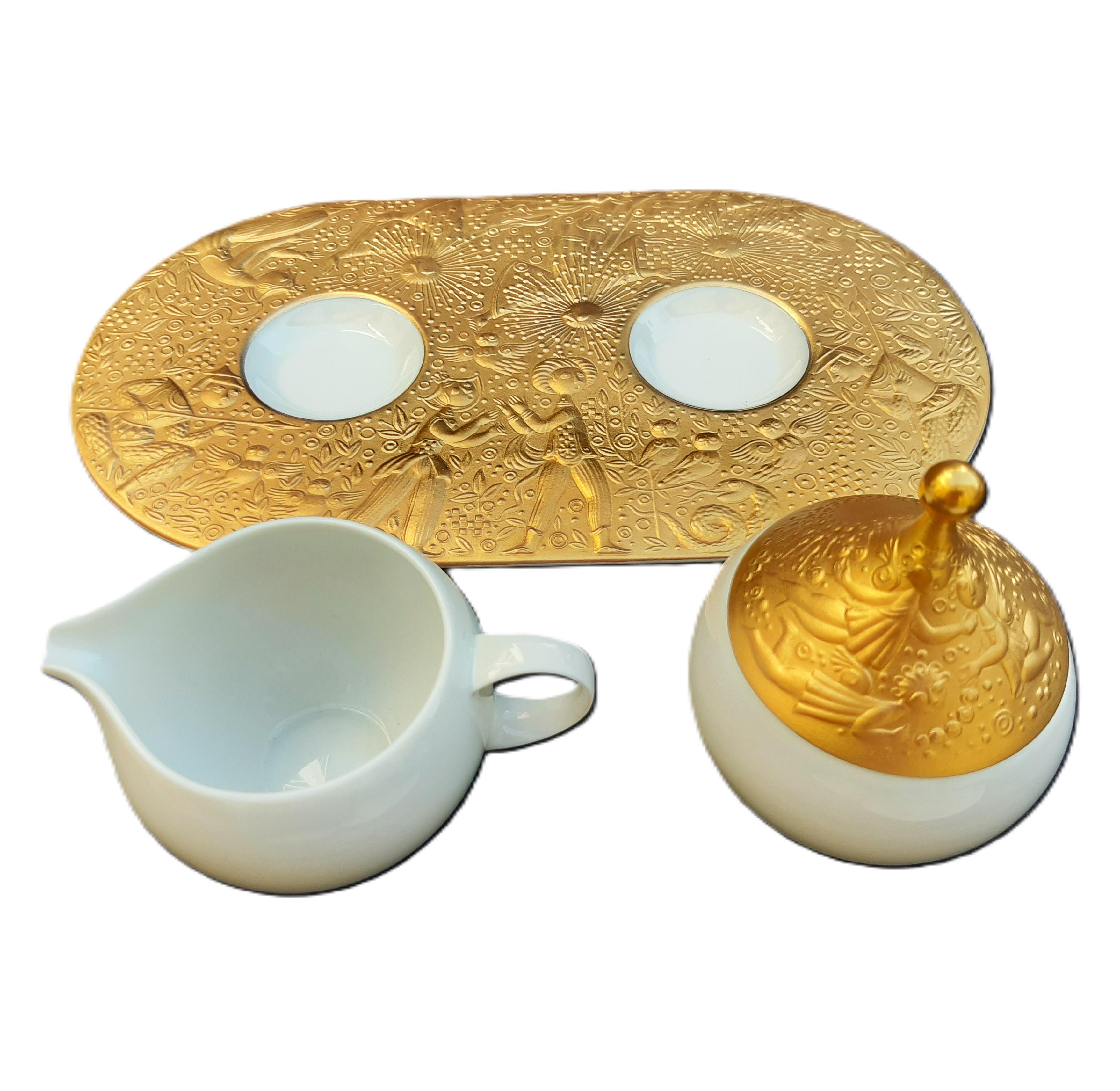 Mokkaservice SARASTRO von Rosenthal - »Zauberflöte«, 24 Karat vergoldet, 1980er For Sale 1
