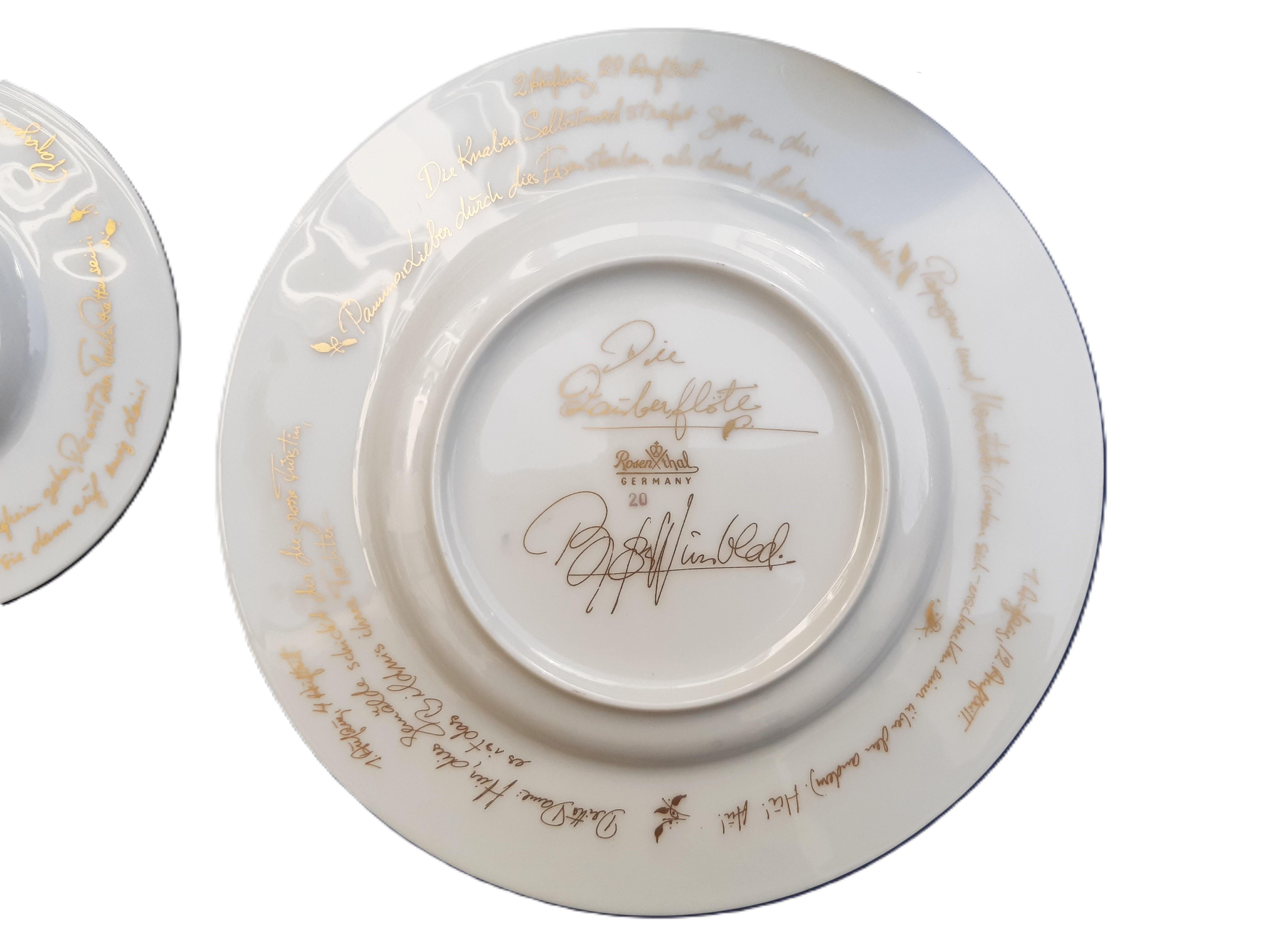 Mokkaservice SARASTRO von Rosenthal - »Zauberflöte«, 24 Karat vergoldet, 1980er For Sale 3