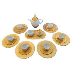 Mokkaservice SARASTRO von Rosenthal - »Zauberflöte«, 24 Karat vergoldet, 1980er