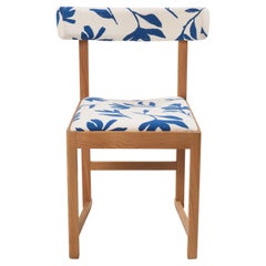 Mokki Dining Chair Upholstered in Laurel Schumacher Performance Fabric