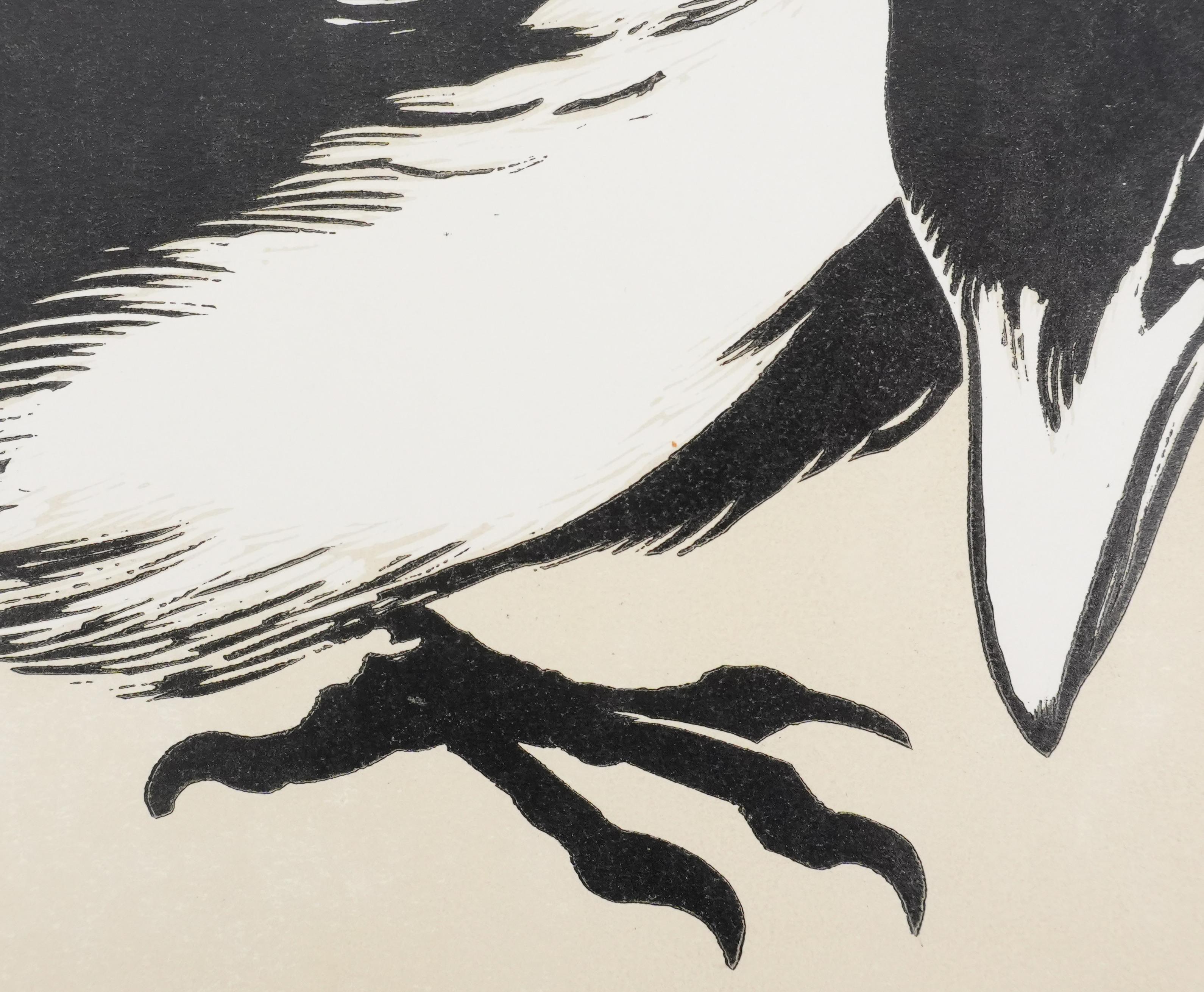 Mokuchu URUSHIBARA
White-billed Pie, c. 1930

Woodcut after on an ink drawing
Signed with the artist's stamp
On paper  32 x 26.5 cm (c. 12.59 x 10.23 in)

INFORMATION : Engraving published by Mokuchu URUSHIBARA, also known as YOSHIJIRO, in the 1930s