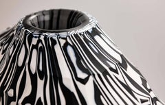 Mokume Battuto Low Flat Oval Vase by Siemon & Salazar