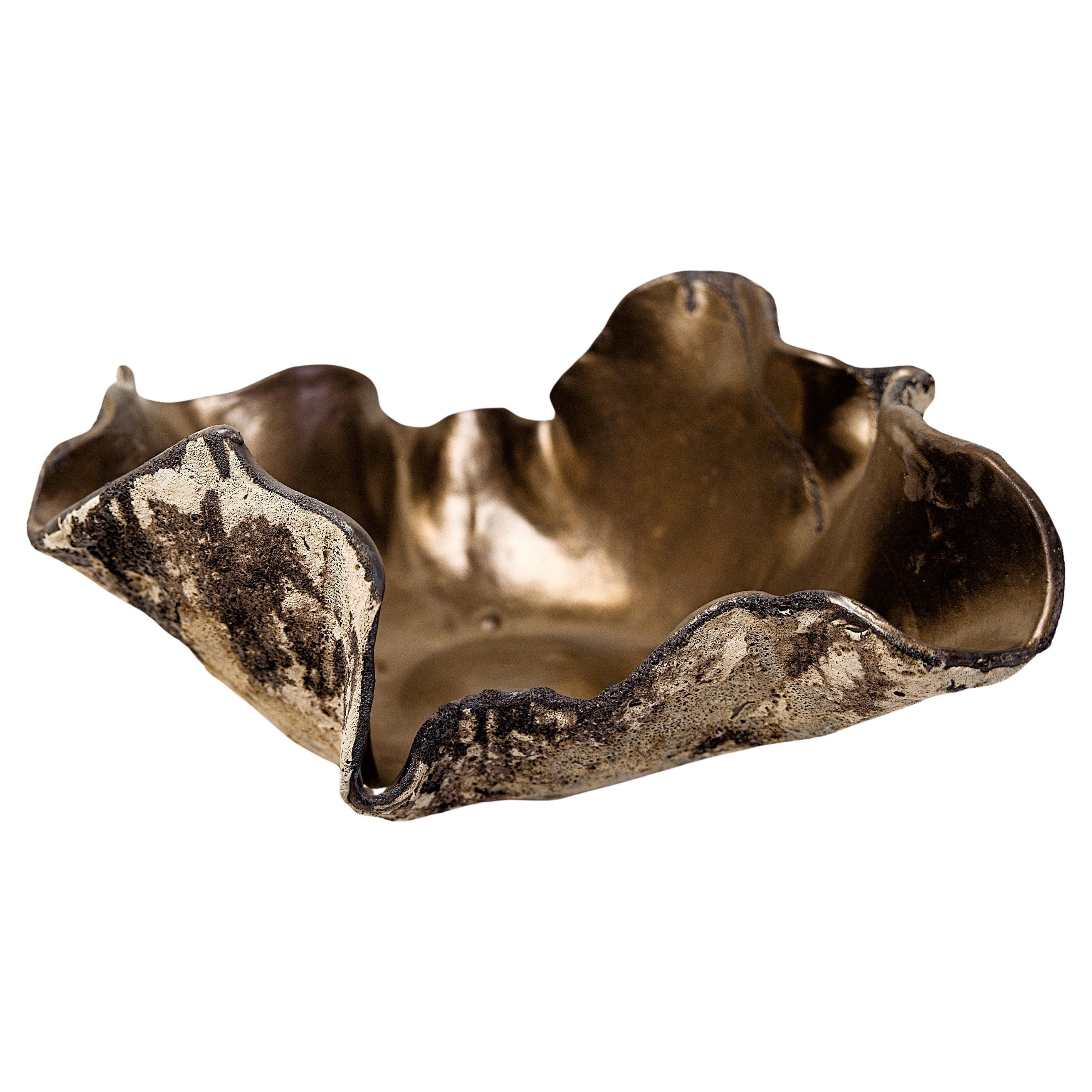 Mokuza Organic  Large bol bas II en bronze