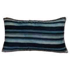 Molana Vintage Afrikanisches Vintage-Kissen aus Textil und Leder