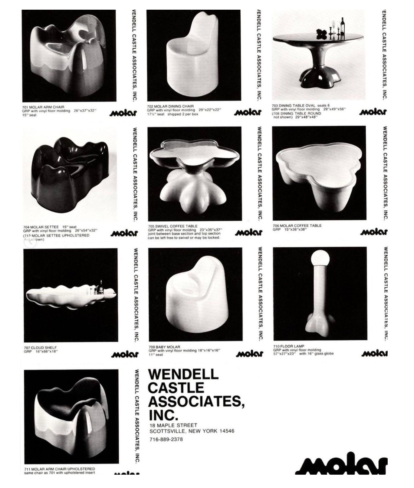 'Molar' Gel-Coated Fiberglass Loveseat Sofa by Wendell Castle, c. 1969 For Sale 6