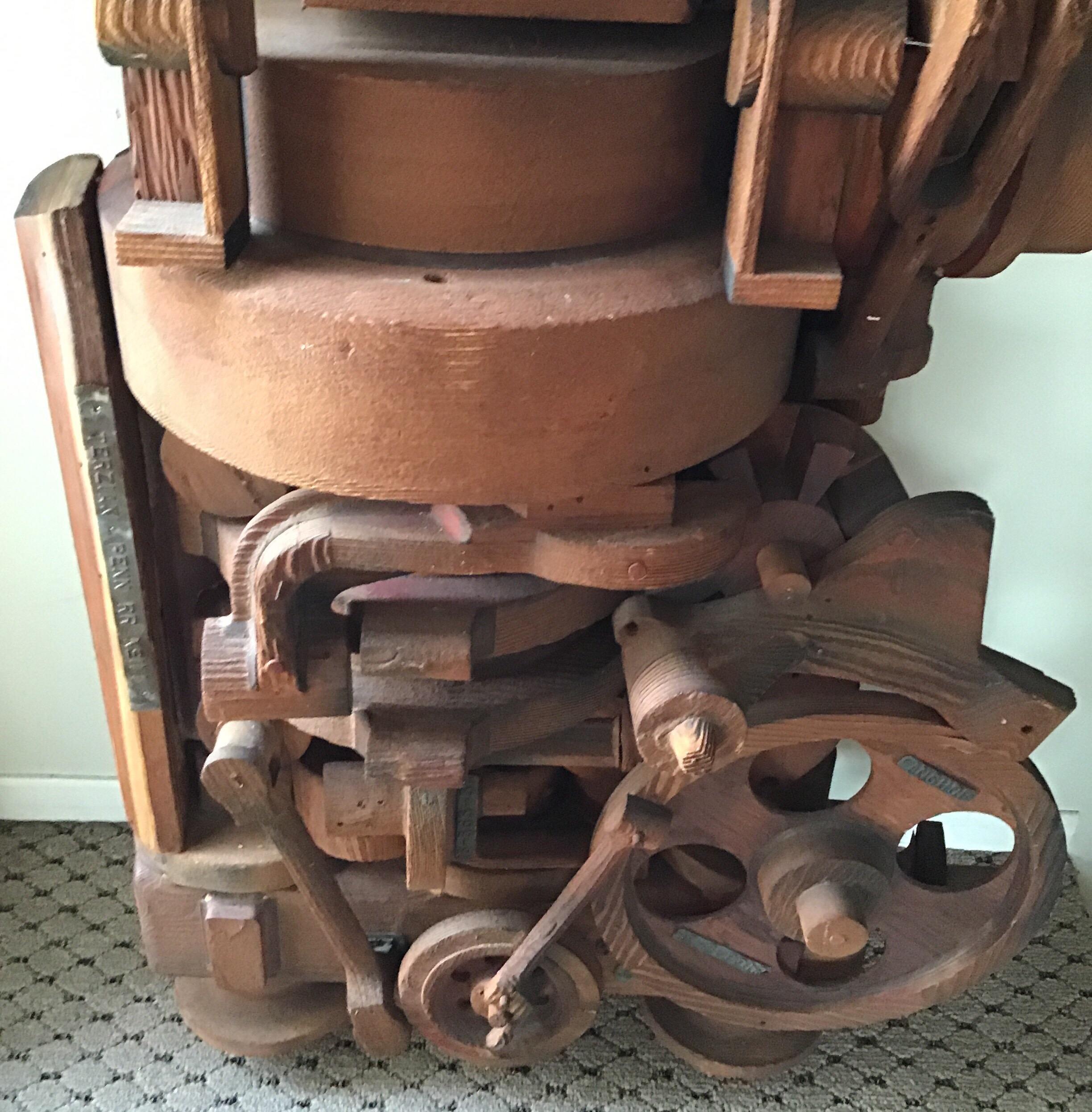 Early 20th Century Large Mold Makers Wood Abstract Sculpture For Sale