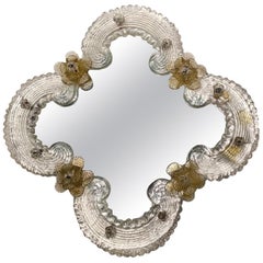 Molded and Blown Glass Mirror