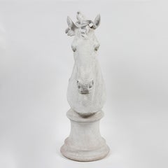 Molded Gesso Sculpture of a Horse Head