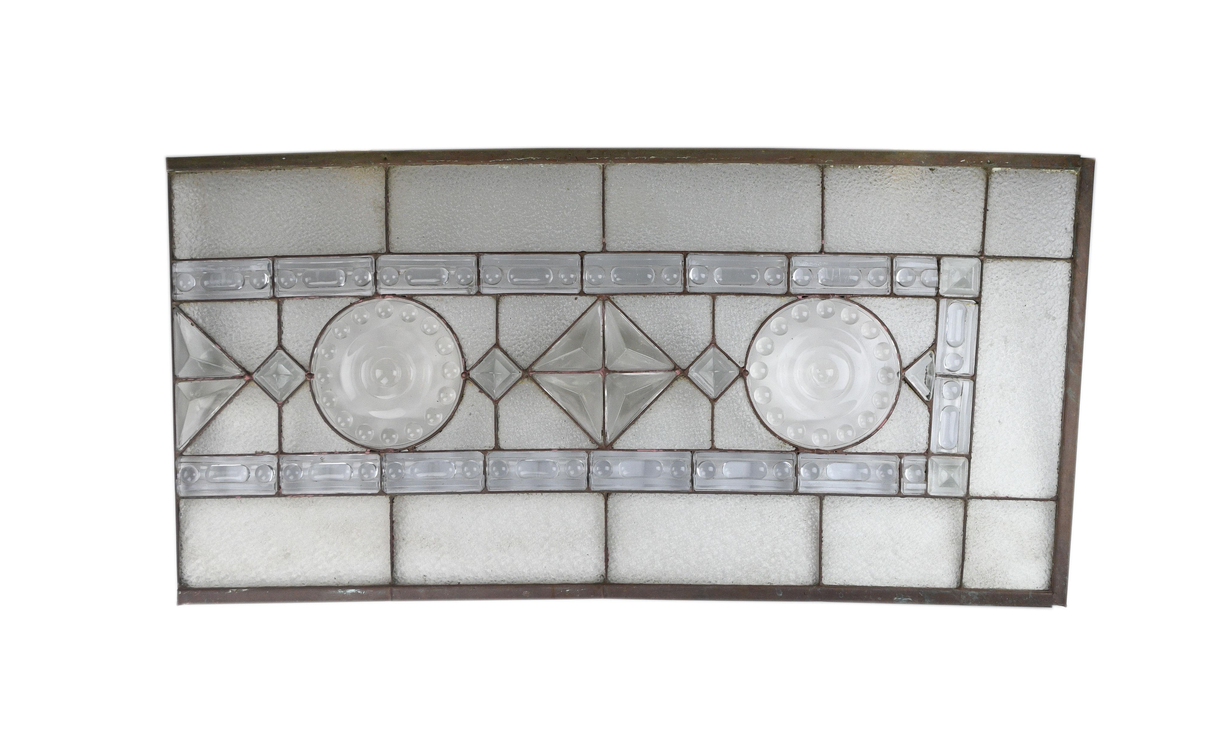 American Molded Glass 4-Piece Arched Window For Sale