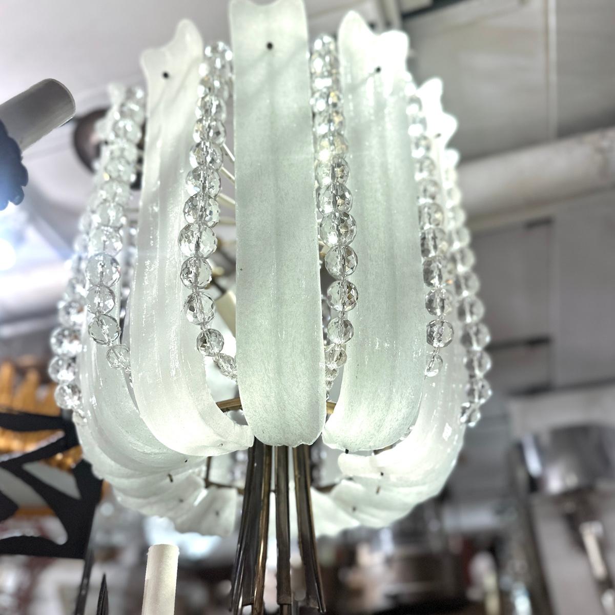Apparecchio di illuminazione in vetro stampato e cristallo in vendita 5