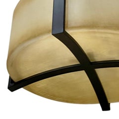 Molded Glass and Iron Light Fixture