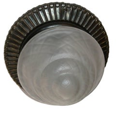 Molded Glass Flush Mount with Frosted Glass