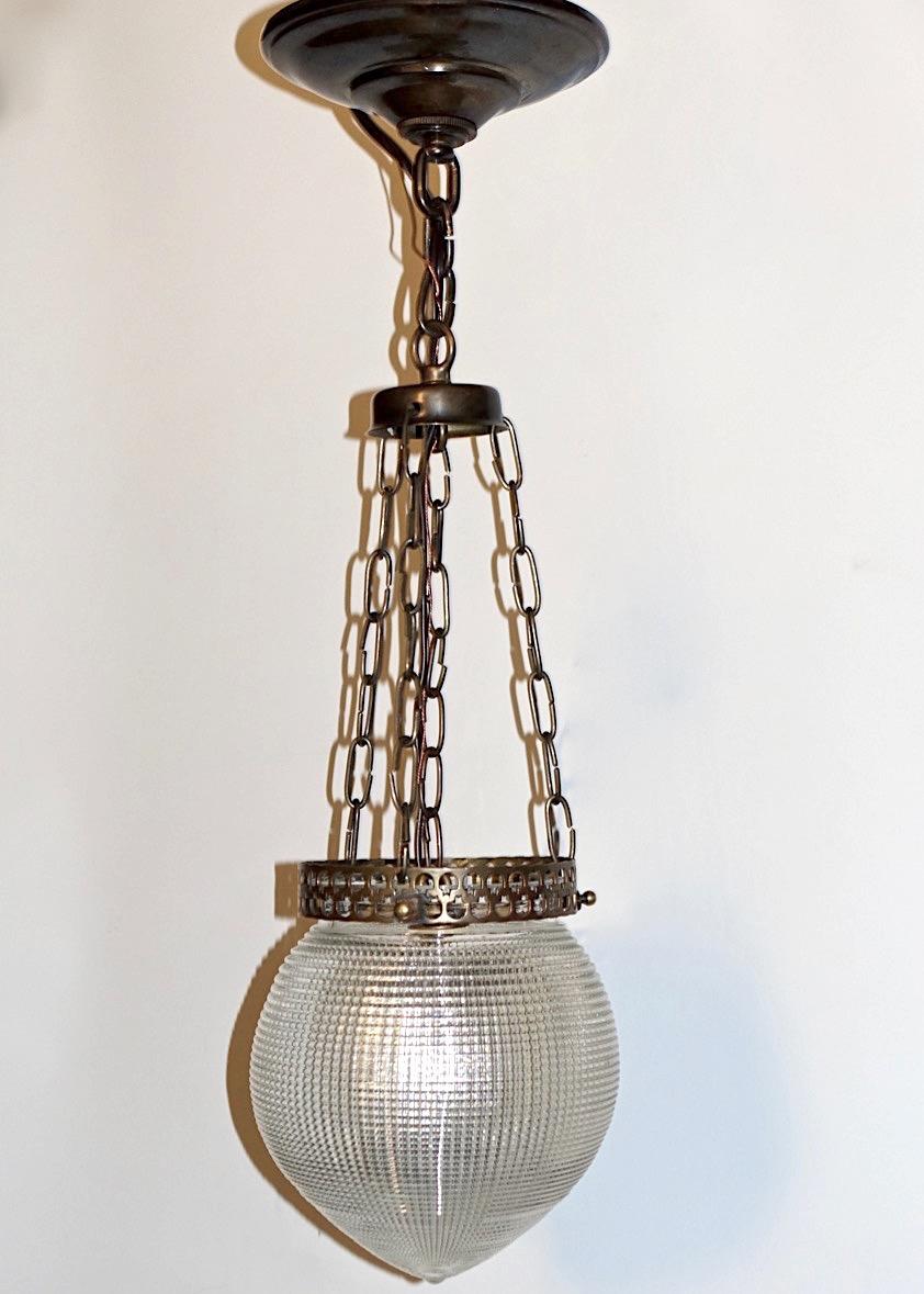 American Molded Glass Lantern For Sale