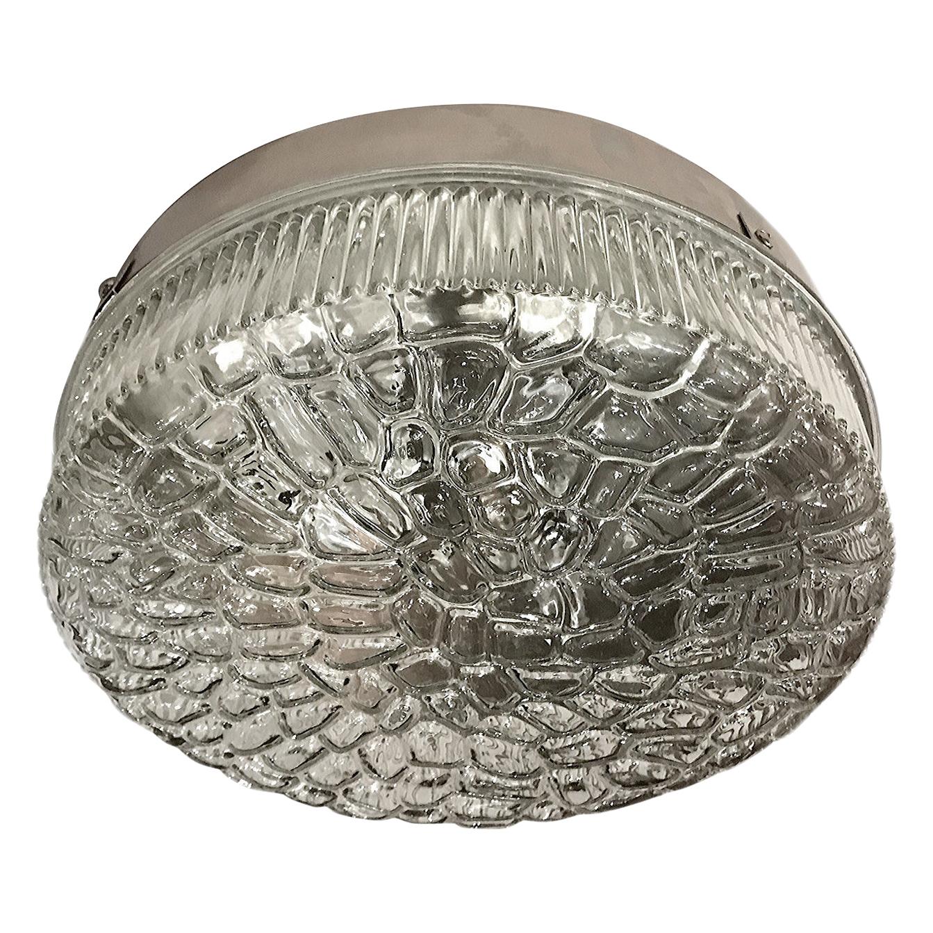 Molded Glass Light Fixture For Sale at 1stDibs