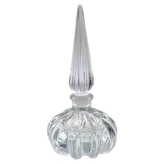 Molded Glass Perfume Bottle With Tall Stopper
