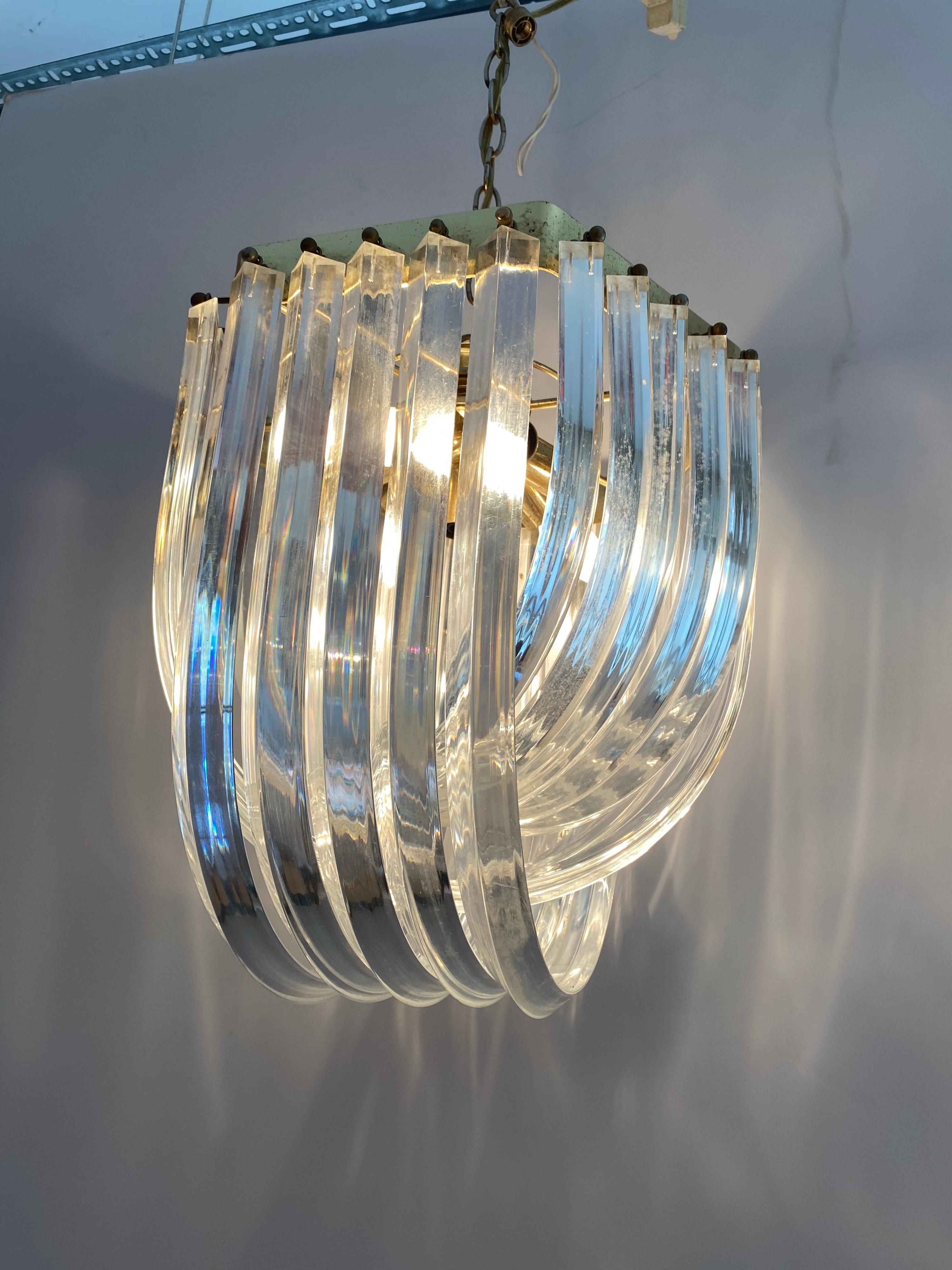 American Molded Lucite Cascading Fixture