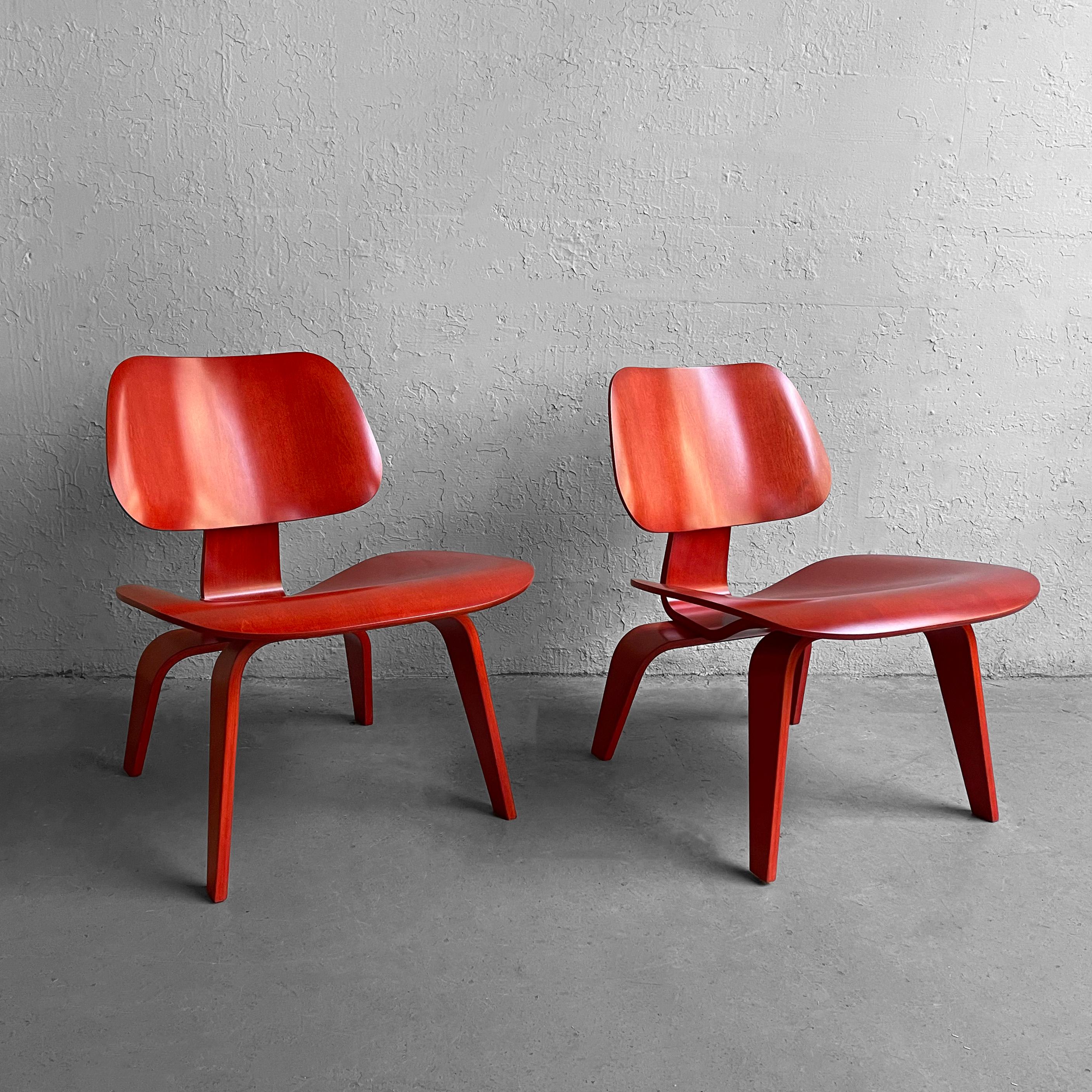 Molded Ply LCW Lounge Chairs By Charles And Ray Eames 1