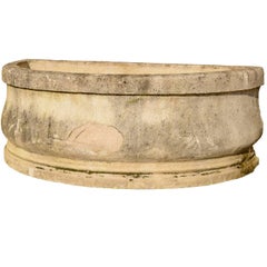 Antique Molded Stone Basin Fountain, 19th Century