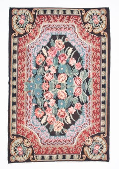 Moldovan Floral Kilim, Mid 20th C.