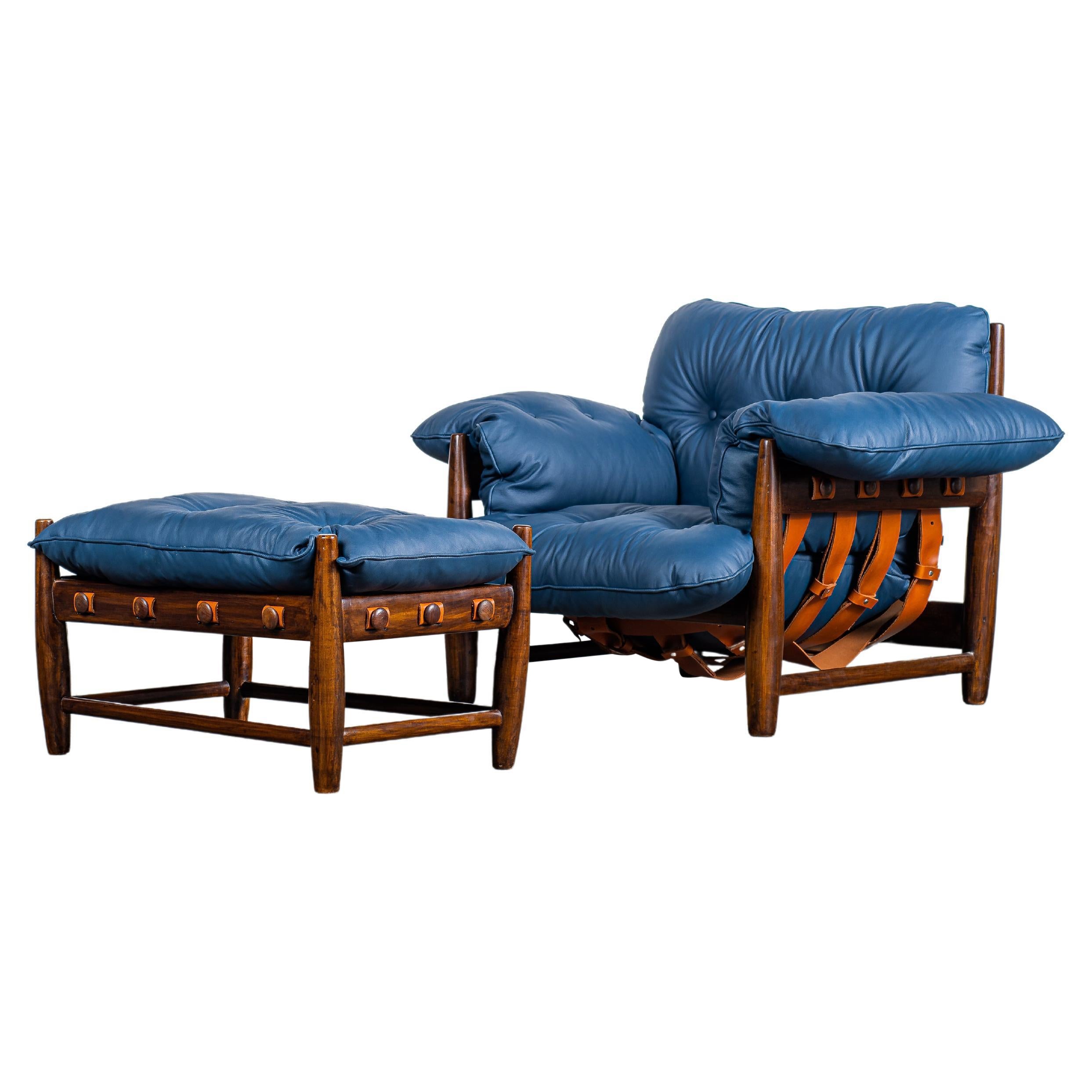 Mole Armchair with Ottoman by Sergio Rodrigues, Mid-Century Modern-Vintage 1957 For Sale